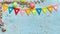 Colorful bunting with text - Invitation