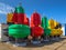 Colorful Buoys in a storage