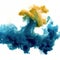 Colorful Burst - Multiple colorful smoke powder explosion fluid ink particles slow motion with Generative AI