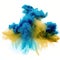 Colorful Burst - Multiple colorful smoke powder explosion fluid ink particles slow motion with Generative AI