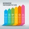 Colorful business infographic with rising bars