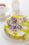 Colorful butter cream flowers cake