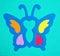 Colorful butterfly - baby rubber puzzle