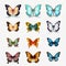 Colorful Butterfly Collection: Realistic Portrayal Of Light And Shadow