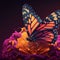 Colorful Butterfly on Flower, Made with Generative AI