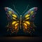 Colorful Butterfly: Renaissance-inspired Chiaroscuro 3d Illustration