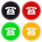 Colorful button with phone