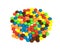 Colorful button shaped chocolates candy isolated