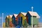 Colorful cabins at the beach in St. James, South Africa