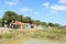 Colorful cabins on the island oleron france.