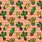 Colorful cactus pattern with awesome drawing style for children trendy textile, print and wrapping.