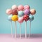 Colorful Cake Pops on Pastel Perfection: A Delicious Dessert Delight