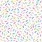 Colorful cake sprinkles topping seamless pattern