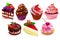 Colorful cakes collection