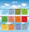 Colorful calendar for 2013