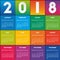 Colorful calendar 2018 design
