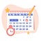 Colorful Calendar Icon Vector Illustration
