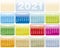 Colorful Calendar for Year 2021