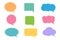 Colorful callout icons set on white background, vector illustration