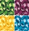 Colorful Camouflage Seamless Patterns