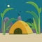 Colorful Camping Background