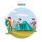 Colorful Camping And Backpacking Template