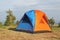 Colorful campsite tent