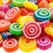 Colorful candies background,  Top view,  Jelly candies