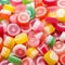 Colorful candies background,  Top view,  Jelly candies texture