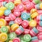 Colorful candies background,  Top view,  Jelly sweets