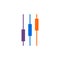 Colorful Candlestick vector Logo Template Illustration Design. Vector EPS 10