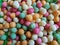 Colorful candy cereal sugar balls background