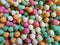 Colorful candy cereal sugar balls background