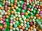 Colorful candy cereal sugar balls background