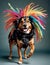 Colorful Canine Comedy: The Tail-Chasing Wiggle