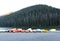 Colorful Canoes at Lightning Lake BC