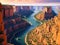 Colorful canyons Fill the frame with a small object made with generative ai