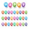 Colorful capital alphabet letter balloons