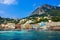 Colorful Capri harbor, Marina Grande on the beautiful Mediterranean, Italy