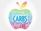 Colorful Carbs apple word cloud