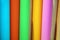 Colorful cardboard tubes
