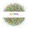 Colorful carnival confetti greeting card