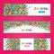 Colorful carnival confetti horizontal banners