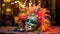 Colorful Carnival Mardi Gras Mask with Feather Crown