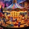 Colorful Carousel: A Delightful Puzzle Capturing the Joy and Whimsy of a Fairground Carousel