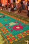 Colorful carpets made out of Sawdust known as Alfrombras