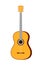 Colorful cartoon acoustic guitar