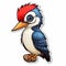 Colorful Cartoon Bird Sticker: Playful 2d Game Art With Clever Wit