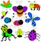 Colorful Cartoon Bugs