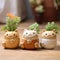 Colorful Cartoon Cat Clay Planters With Pastoral Charm